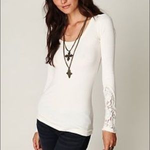 Free People White Crafty Cuff Thermal